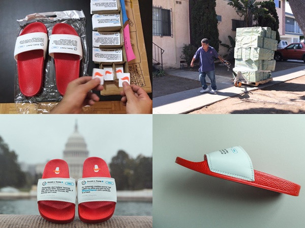 Kiếm hàng triệu USD nhờ bán dép in hình Twitter ông Trump