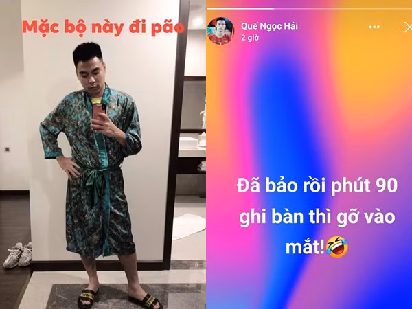 Hải Quế phấn khích, Đức Huy đòi mặc pijama đi bão khi tuyển U22 Việt Nam thắng