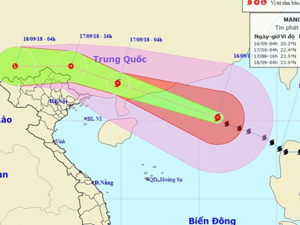 Bão số 6 sẽ vào Trung Quốc, miền Bắc Việt Nam có khả năng mưa lớn