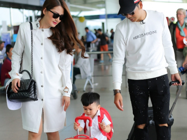 Ngọc Lan dẫn ông xã và con trai cưng sang Hàn Quốc ghi hình cho đài SBS