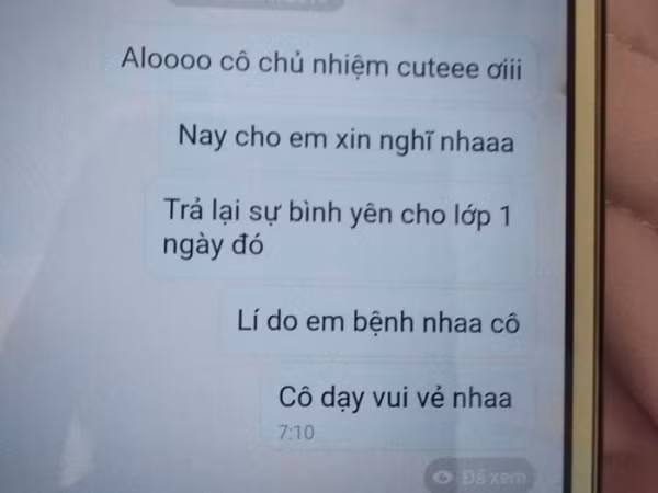 Làm đơn nghỉ học thời 4.0: Mở lời ngọt ngào qua tin nhắn điện thoại là được cô giáo chấp thuận