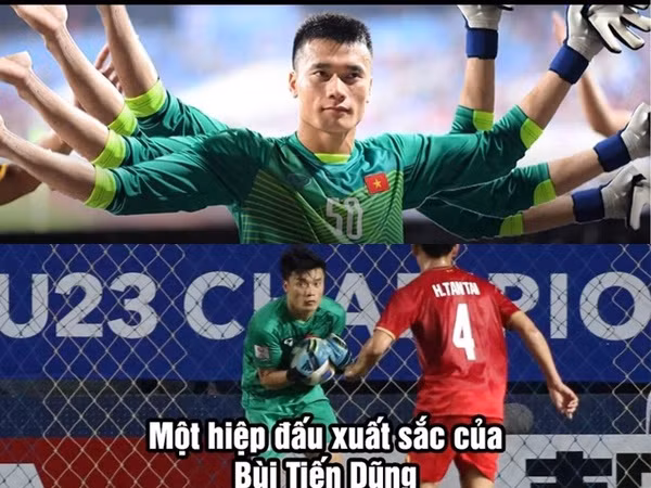 Bùi Tiến Dũng lại được chế ảnh "vững như tường thành"