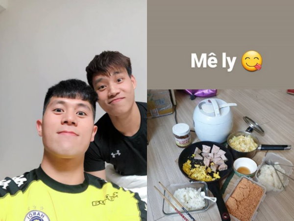 Văn Thanh cứ thỏa thích nấu nướng, việc rửa bát cứ để Đình Trọng lo