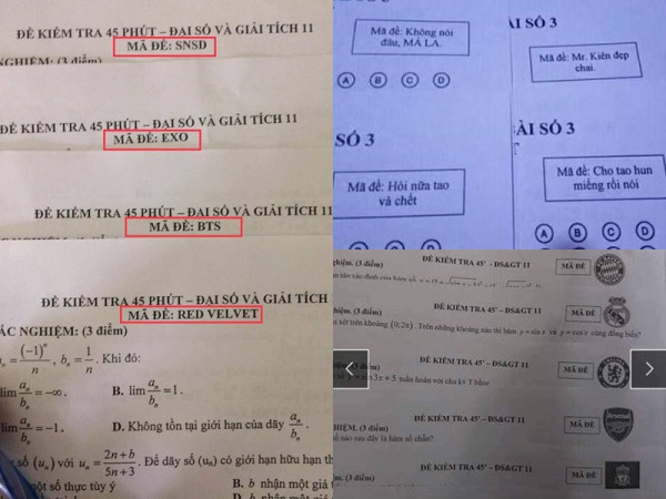 Khi thầy cô là fan Kpop thì mã đề kiểm tra sẽ "dư muối" thế này đây!