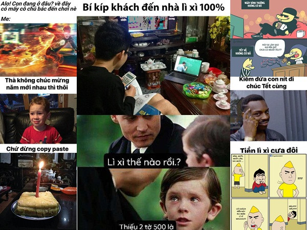 Dân mạng chế ảnh hài hước thể hiện góc nhìn đa chiều về Tết