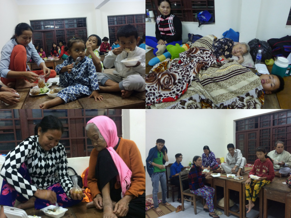 Cận cảnh cuộc sống của người dân tại nơi tạm trú tránh bão