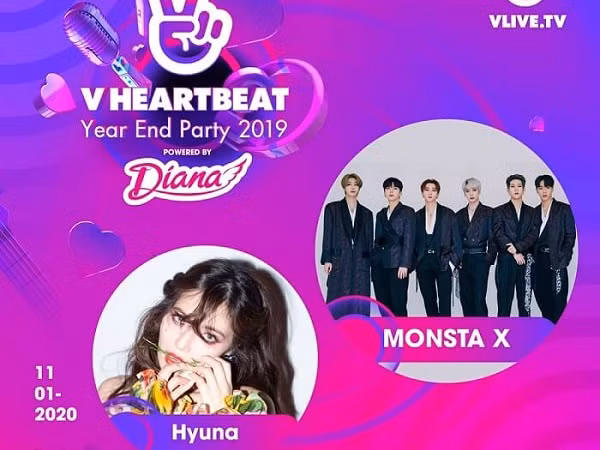Hyuna và Monsta X trở lại Việt Nam, tham gia "V HEARTBEAT YEAR END PARTY 2019"