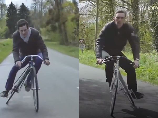 Chiếc xe đạp kỳ quặc với bánh sau có thể xoay 45 độ