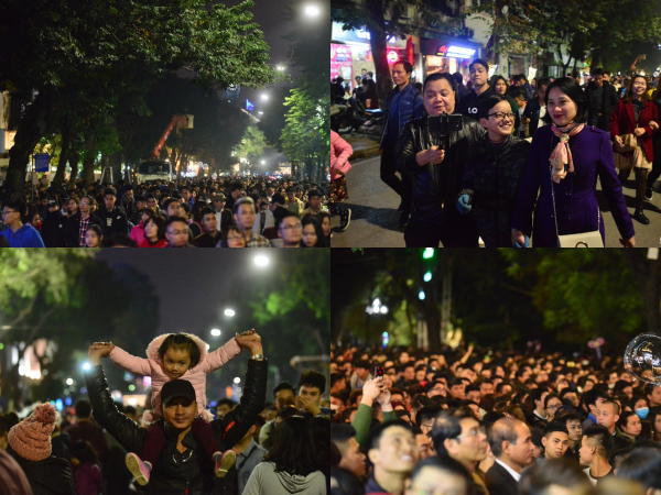 Hà Nội: Hàng trăm nghìn người đổ về hồ Gươm chờ đón giao thừa