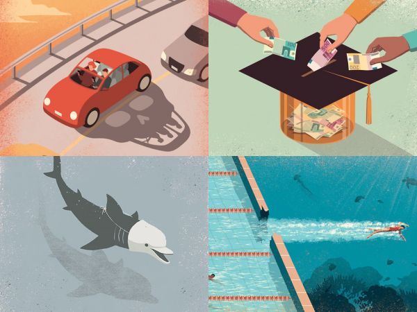 Bộ tranh về triết lý cuộc sống khiến người xem suy ngẫm