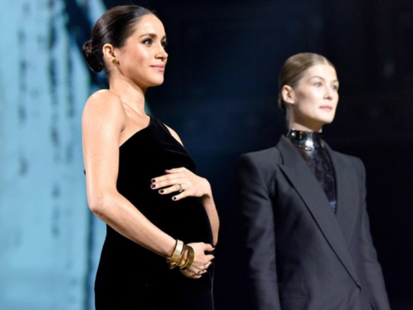 Công nương Meghan gây tranh cãi khi ôm bụng bầu xuất hiện tại sự kiện