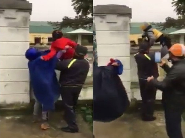 Nhà trường "phạt học sinh đến muộn ngày rét", phụ huynh phải bế con trèo qua cổng