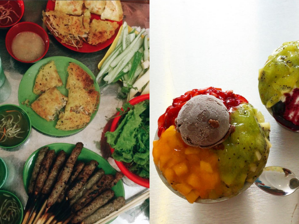 Trưa nay "măm" gì: Đến phố Đội Cấn ăn bánh xèo, nem lụi và tự thưởng patbingsu to bự