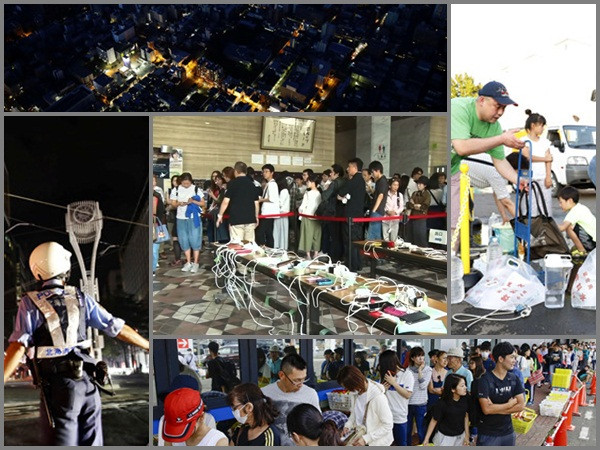 Cúp điện vì động đất, người Nhật xếp hàng sạc điện thoại