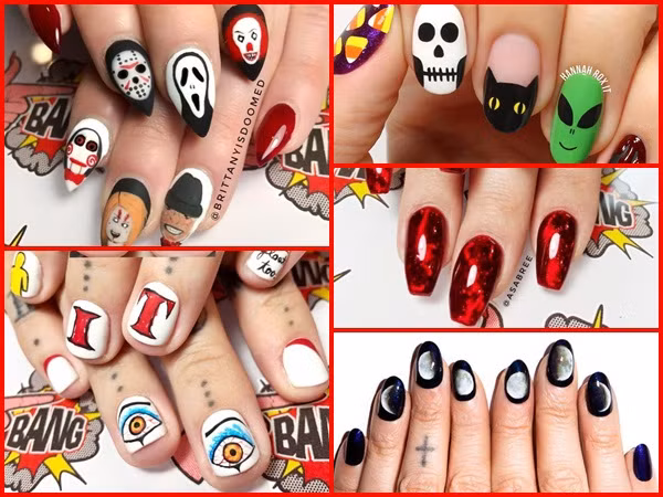 Mẫu nail siêu độc đáo "bao hot" nhất tháng cô hồn