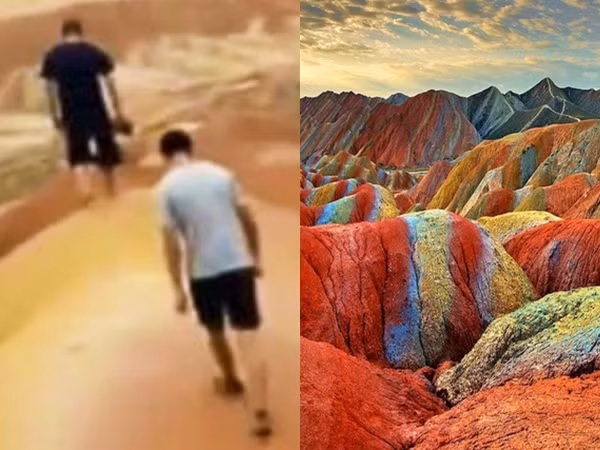 Thanh niên Trung Quốc lên mạng “khoe chiến tích” phá hoại địa mạo hàng trăm triệu năm