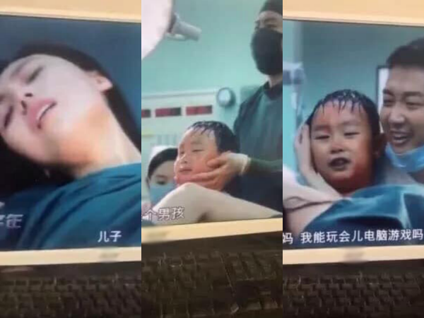 Chết cười cảnh trong phim: Em bé vừa ra đời đã... lớn tướng như trẻ lên 3