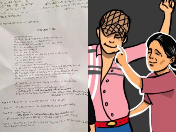 Bản rap “Con trai cưng” với nhiều ca từ bạo lực được đưa vào đề thi gây tranh cãi