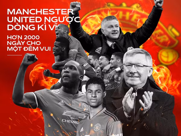Manchester United ngược dòng kì vĩ: Hơn 2000 ngày cho một đêm vui!