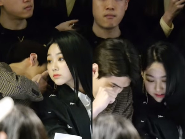 Sehun (EXO) và Mina (gugudan) gây sốt khi thì thầm trò chuyện trong sự kiện thời trang