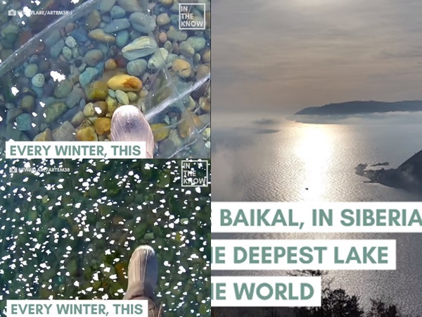 Đi bộ trên mặt hồ sâu nhất thế giới, cảm giác như nàng Elsa của Frozen!