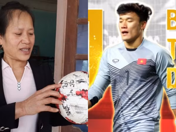 Mẹ của thủ môn Bùi Tiến Dũng: "Nhà nghèo, không dám mong con trai có người yêu nổi tiếng"