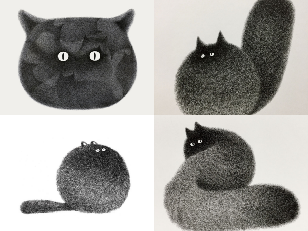 Chỉ với ngòi bút lông, họa sĩ người Malaysia đã tạo ra bộ tranh siêu dễ thương