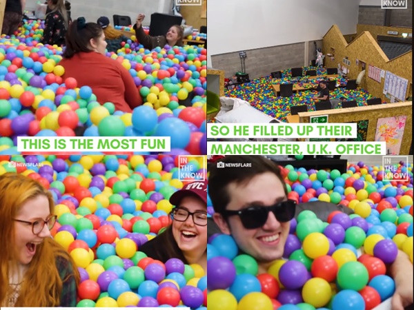 "CEO đáng yêu" của năm là đây - Biến phòng làm việc thành nhà bóng