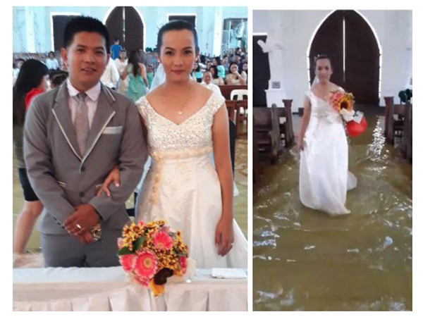 Ấn tượng lễ cưới rước dâu bằng thuyền giữa lênh đênh nước lụt