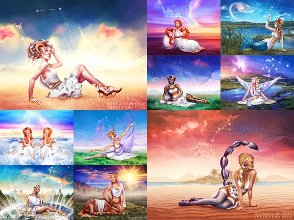 Khi 12 chòm sao trở thành nữ thần Hy Lạp