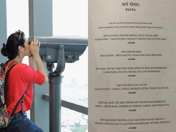 Xem thực đơn của nhà hàng cao nhất Việt Nam: Người than vì đắt, kẻ thích thú vì toàn "siêu phẩm"