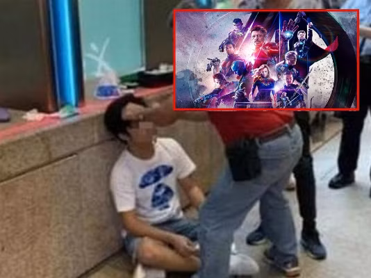 Hét to đoạn kết phim "Avengers: Endgame" ngay trước rạp, nam thanh niên "ăn no đòn"