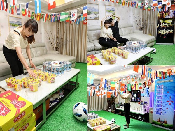 Vợ biến nhà thành "sân vận động" cho chồng xem World Cup
