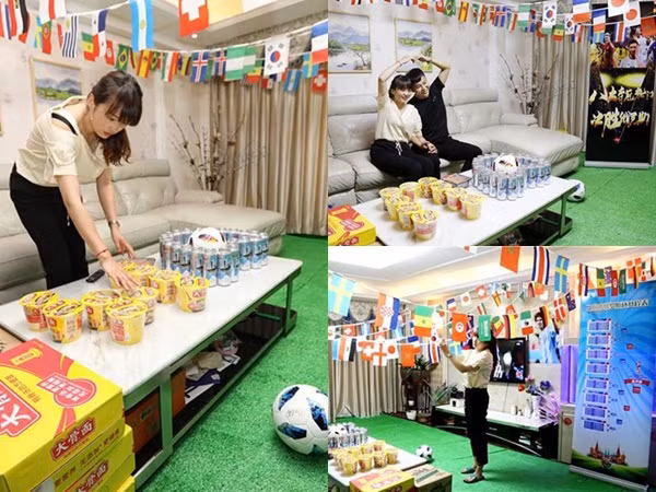 Vợ biến nhà thành "sân vận động" cho chồng xem World Cup