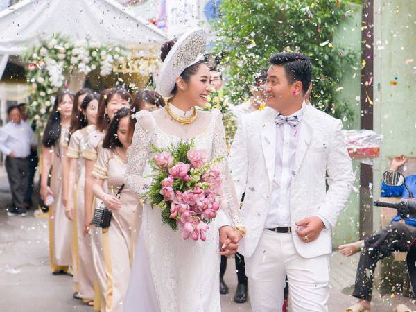 Hoa hậu Đại dương Đặng Thu Thảo chính thức lên xe hoa về nhà chồng