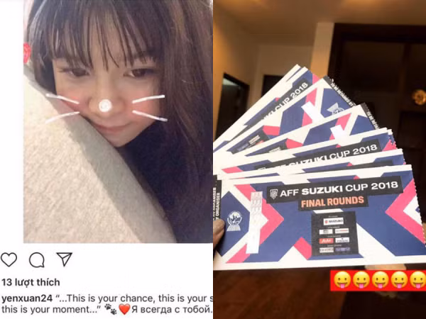 Bạn gái của Lâm "Tây" khoe vé xem chung kết và nhắn nhủ ẩn ý "em luôn ở bên anh"