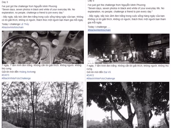 Bạn đã sẵn sàng lưu lại 7 ngày của mình với trào lưu mới "thử thách ảnh đen trắng" chưa?