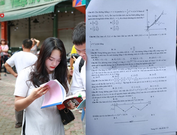 Đề thi môn Toán không quá khó, nhiều thí sinh tự tin mình làm được 80%