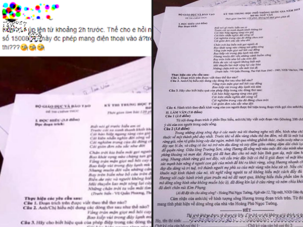 Phú Thọ: Giám thị ở đâu khi thí sinh dùng điện thoại chụp đề thi đăng lên mạng xã hội?