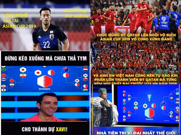 Qatar vô địch Asian Cup 2019, Xavi được chế ảnh "như Vanga tái thế"