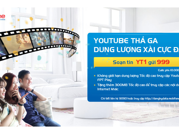 Truy cập YouTube với 4G MobiFone siêu đỉnh chỉ 10.000đ/ ngày