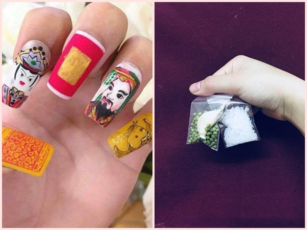 Mẫu móng tay tâm linh của cô nàng mê tín "nhất vịnh Bắc bộ" 