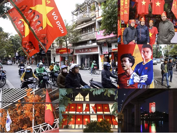 Hà Nội hầm hập khí thế cổ vũ đội tuyển Việt Nam