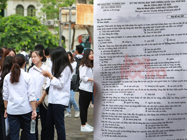 "Thử thách" với trọn bộ đề thi tổ hợp môn KHXH kỳ thi THPT Quốc gia 2018