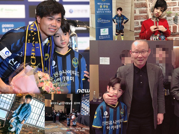 Cậu bé đẹp trai chụp ảnh với Công Phượng ở Hàn Quốc là ai?