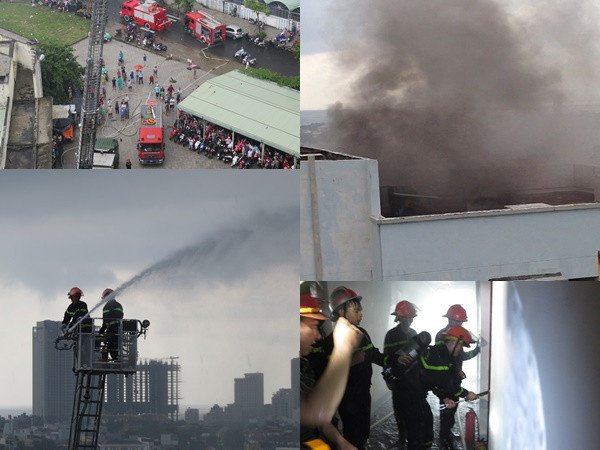 Cháy chung cư ở Đà Nẵng, hàng trăm người tháo chạy