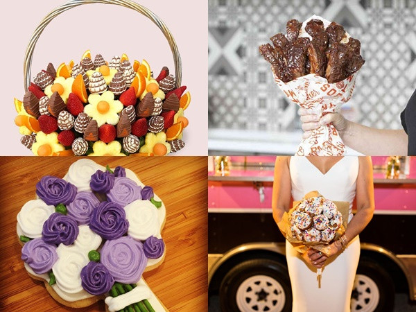 Sườn nướng và những bó hoa độc đáo làm từ đồ ăn cho dịp Valentine