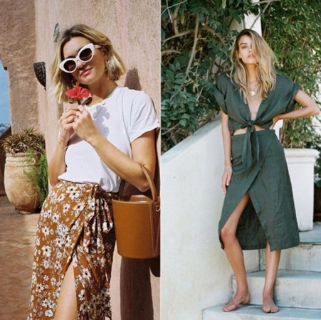 Wrap skirt - món đồ đang được các cô gái lăng xê nhiệt tình Hè này