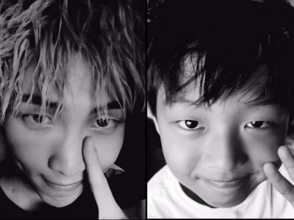 Rap Monster (BTS) hẳn sẽ rất vui khi biết có một cậu nhóc tên Mini Monster giống hệt mình