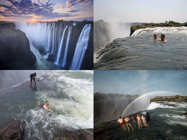 Bể bơi của Quỷ dữ trên đỉnh thác nước nguy hiểm nhất thế giới